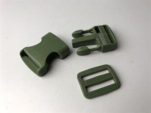 Klikspænde - armygrøn, 25 mm